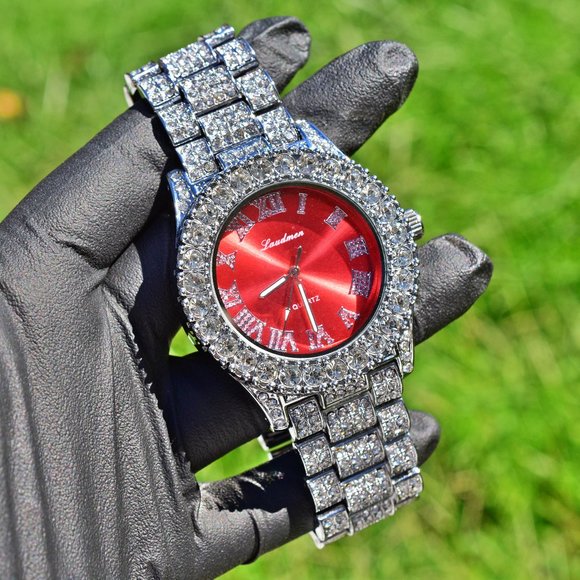 Full Iced out watch, necklace & bracelet - Picture 3 of 8